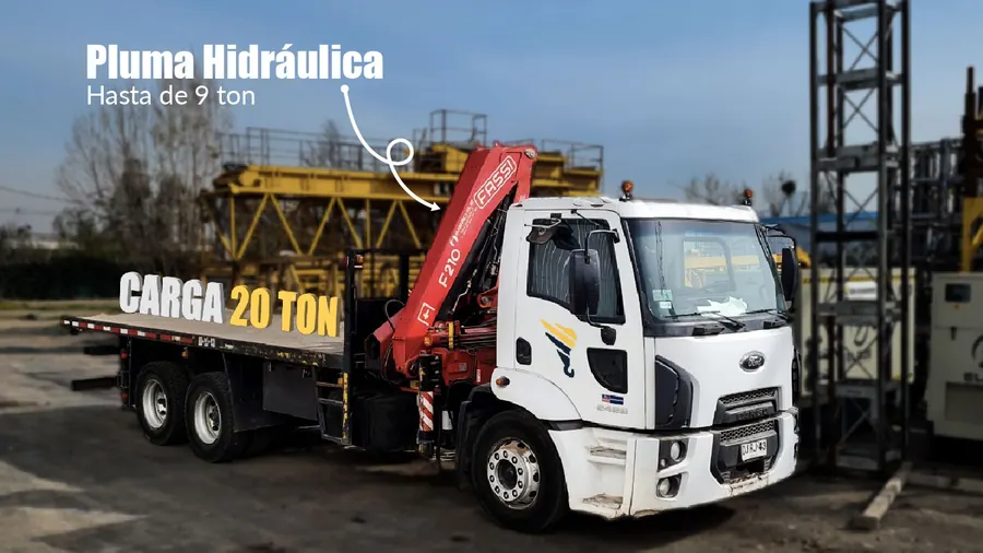 Camión pluma con grúa hidráulica de Grúas Cono Sur