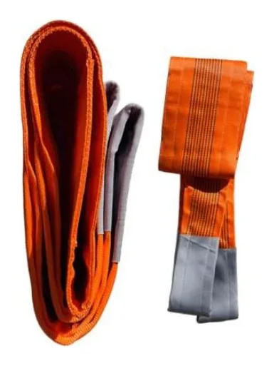 Eslinga de poliéster naranja de 10 toneladas enrollada